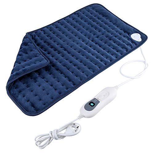 Coussin Chauffant Electrique Chauffage Rapide avec 3 Niveaux de Chauffage, Couverture Chauffante pour Dos, Nuque, Cou, Épaules, Cervicales, Jambes, Arrêt Automatique, Lavable en Machine