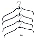 WENKO Formbügel-Set Multi 4er Set - Kleiderbügel rutschhemmend beschichtet, Bügelverbinder, verchromtes Metall, 42 x 19 x 1 cm, Silber glänzend