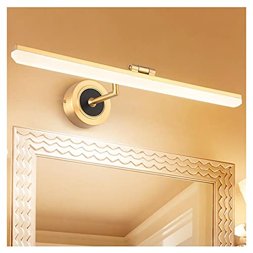 Éclairage de vanité de salle de bain pour miroir doré
