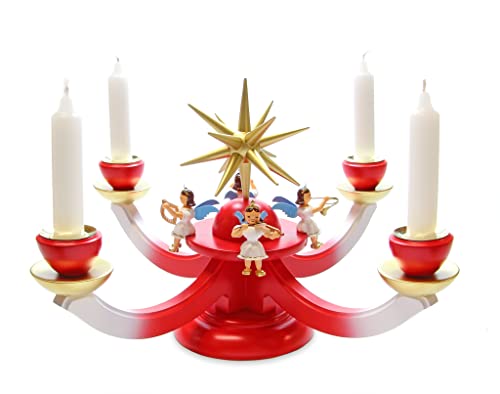 Adventsleuchter mit 4 sitzenden Engeln