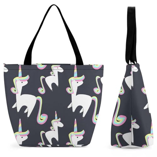 Sac de shopping licorne magique grand volume avec bandoulière robuste