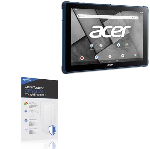 BoxWave Screen Protector Compatible With Acer ENDURO Urban T1 - ClearTouch Crystal ToughShield 9H (2-Pack), Clear 9H Tough Flexible Film Screen Protector