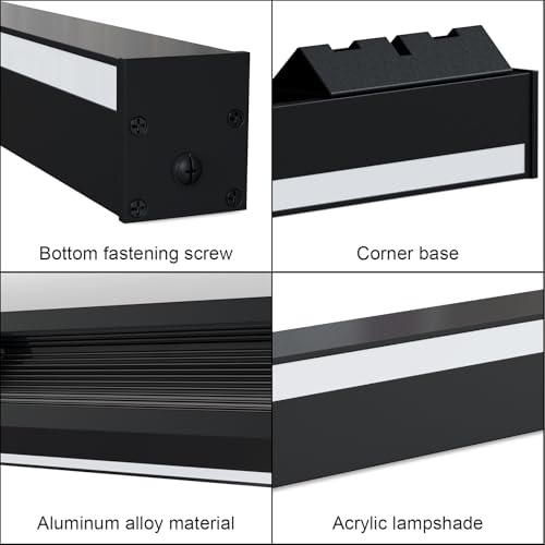 Aplique de pared de aluminio negro minimalista con diseño LED de esquina 6