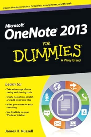 OneNote 2013 For Dummies book cover