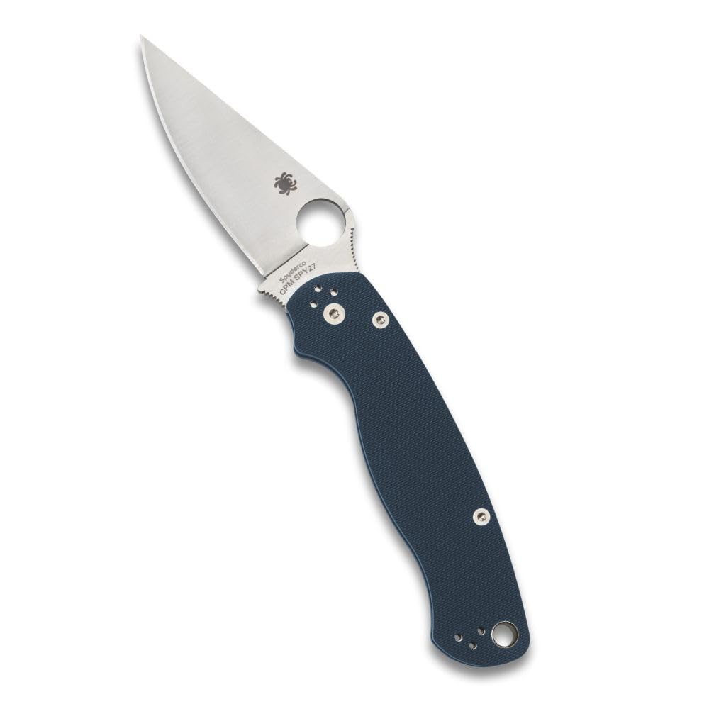 Spyderco Para Military 2 Folding Pocket Knife with 3.4" CPM SPY27 Steel Blade and G-10 Handle - EDC Knife for Men and Women, Perfect for Hunting,