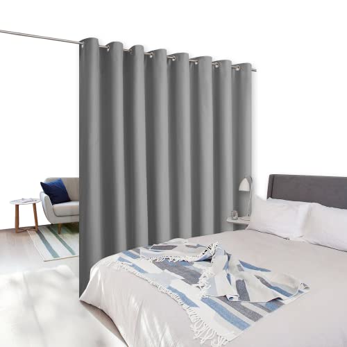 NICETOWN Large Room Divider Curtain Screen Partitions, Reduce Sunlight Grommet Top Contemporary Room Divider Curtain Panel for Furniture Protecting (S