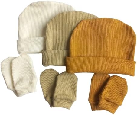Touca e Luva para bebê Recém Nascido