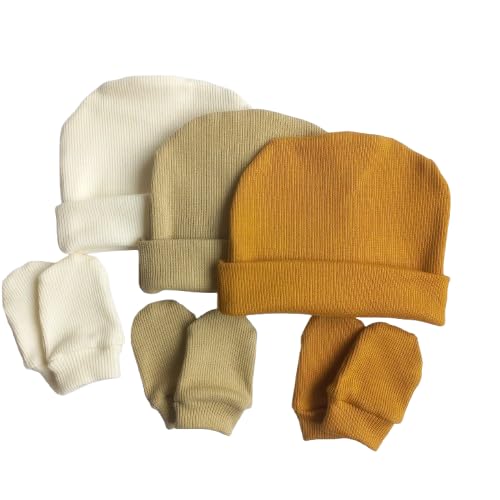 Touca e Luva para Bebe Recem Nascido