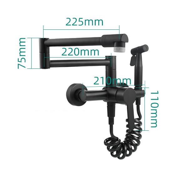 Robinet mural cuisine avec pistolet pour simplifier la vaisselle quotidienne