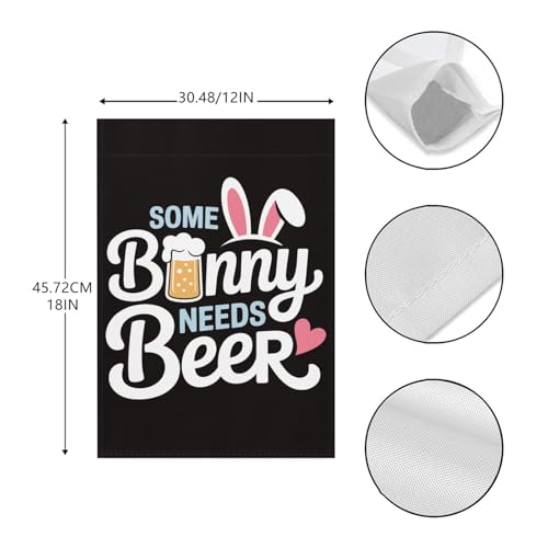 Some Bunny Needs Beer Easter Funny Flags For Living Room Hilarious Banner For Rustic