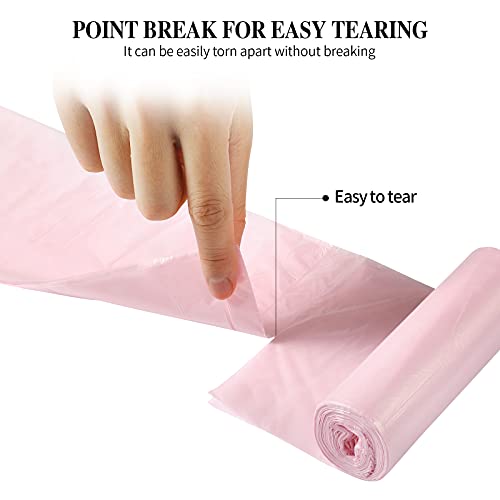 Hdy 5 Rolls Small Trash Bags - 100 Counts Durable 4 Gallon Small Garbage Bags For Home Office Kitchen Trash Can Bathroom Bedroom（Pink） #TOP1