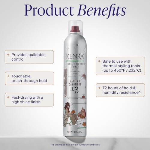Image of Kenra Professional Perfect Medium Spray 13 | Provides Styling Control Without Stiffness | Medium Hold | Fast-Drying Formulation | High Shine Finish | All Hair Types