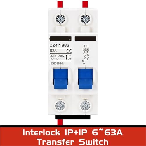 Disjoncteur CC 125A 63A 32A DZ47-63 inverseur de source manuel pour circuit 96V