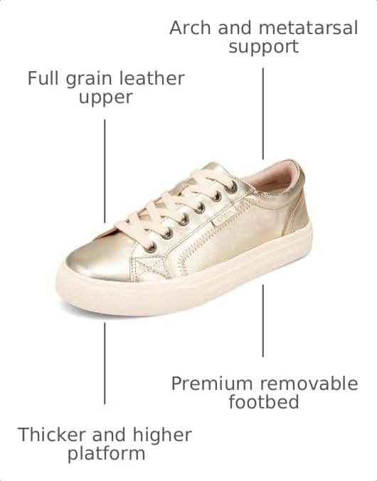 Image of Taos Plim Soul Lux Women's Sneaker - Soft Premium Leather Lace Up Sneakers with All Day Walking Comfort and Support
