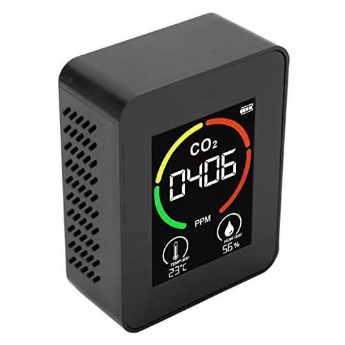 TVOC Tester USB Charging Indoor CO2 Detector Air Quality Monitor Tester Thermometer Hygrometer for Grow Tents Wine Cellars Homes
