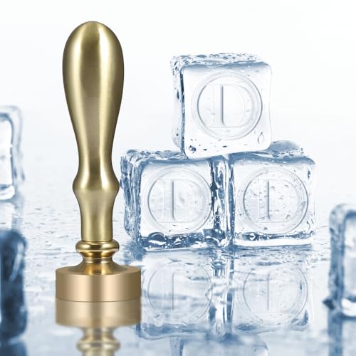 Sello para cubitos de hielo con mango de latón miniatura 6