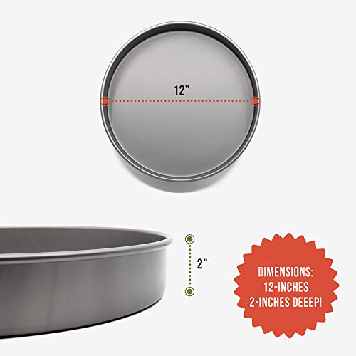 Chef Pomodoro Chicago Deep Dish Pizza Pan 12 Inch - Image 2