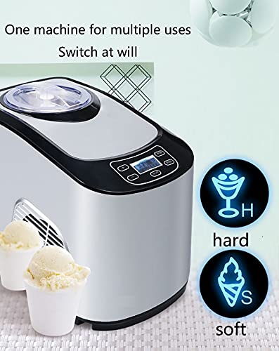 BAHAOMI Softeismaschine,Home 1,5 L Weich- / Hart-Eismaschine, Keine Vorkühlung Erforderlich, LCD-Display, Elektrische… – Bild 4