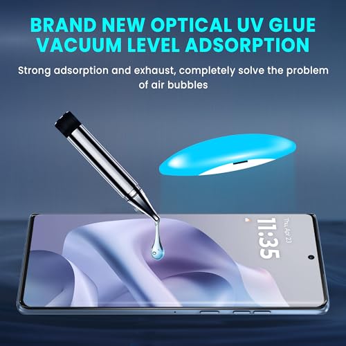 Image of FIRST MART Anti-Spy UV Tempered Glass for Motorola G96 | 9H Curved Display Screen Guard, Fingerprint Compatible | Pack of 2