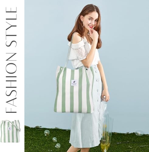 Image of Kawn Corduroy Tote Bag Aesthetic Cute Canvas Tote Bags for Women Washable Shoulder Bag with Inner Pocket for Go-to Everyday Bag for Work Beach Travel and Shopping Grocery