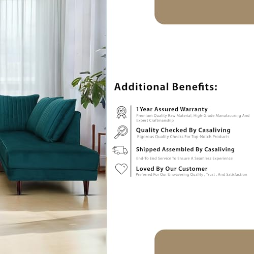 Image of Gratly RHS 4 Seater L Shape Sofa Set for Living Room (Pine Colour) Premium Fabric Sofa