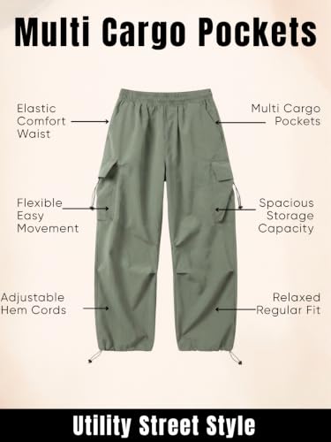 Image of GRECIILOOKS Men's Cargo Pants | 4 Pocket Cotton Cargo Joggers for Men | Loose Fit Stylish Pant with Pockets | Casual Baggy Trousers & Streetwear Lower