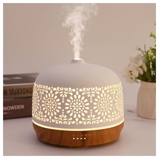 Vankarr Difusor Aceites Esenciales 500ml Difusor de Aromas Ultrasónico Difusor de Aromaterapia Humidificador Vaporizador de Esencias para Casa, Yoga