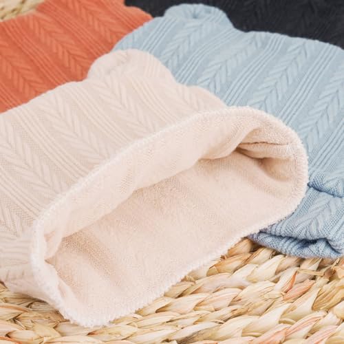Image of BQUBO Newborn Baby Hats Bear Ears and Mittens Sets Preemie Caps Baby Boy Girl Infant Hospital Beanie for 0-3 Months
