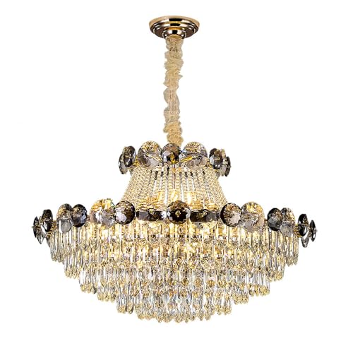 Lustre crystal 50 cm lampe pendante suspendue LED cuisine chambre couloir moderne