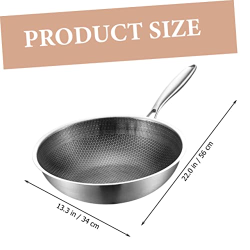 Wok de Acero Inoxidable con Mango Ergonómico y Diseño Panal miniatura 2