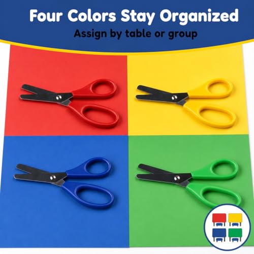 Tijeras para niños Color Swell paquete escolar de 72 unidades infantiles con punta roma 7
