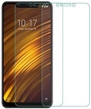 Xiaomi Pocophone F1 Tempered Glass Screen Protector, QULLOO 2.5D Bubble-Free 9H Hardness HD Clear Tempered Glass Screen Protector for Xiaomi Pocophone F1-2 Pack