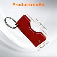 Forgaemax Premium Aluminium Case für YubiKey 5//5C NFC – zum Schutz vor Verlust & Abnutzung | Robuste Hülle für Yubikey (rot) – Ansicht 6