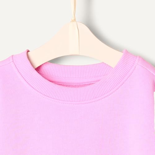 Image of Amazon Essentials x Sofia Grainge Toddlers and Baby Girls' French Terry Sweatshirt Pant and Top Set