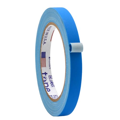 Image of WOD GTC12 Gaffer Tape, Light Blue Low Gloss Finish Film, 1 /2 inch x 60 ft. (Pack of 96) Residue Free, Non Reflective Cloth Fabric, Secure Cords, Water Resistant, Photography, Filming Backdrop
