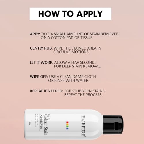 Image of Hair Pure Hair Dye Colour Stain Remover for Skin - 100ml - Skin-Safe Stain Removal Formula | Removes Hair Dye Stains from Neck, Forehead, Ears | Gentle & Effective for All Skin Types