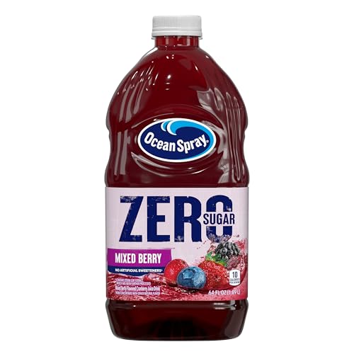 Ocean Spray® ZERO Sugar Mixed Berry Juice Drink, Cranberry Juice Drink Sweetened with Stevia, 64 Fl...