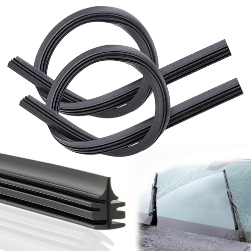 2Pcs 28 Wiper Blade Refills, Universal Windscreen Wiper Rubber Strips for Frameless Blades, 70cm Replacement Wiper Blades Refills for Car Front Rear Windows, Compatible with Cars Vans Trucks Buses