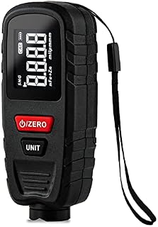 Paint Thickness Gauge Depth Thickness Gauge, Automotive Measurement, Resolution 0.1mil, High Contrast Backlight LCD, Auto Power off, Paint Meter mil Thickness Gauge for Cars, Mini Size (Black)