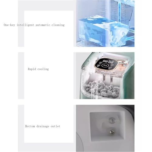 Fabricadora de hielo de mostrador 26 libras 24 h miniatura 3