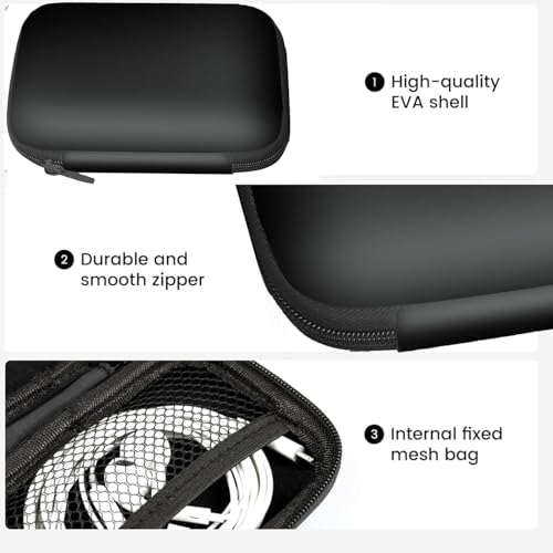 Compatible with Oilsky MP3 Case, Lamshaw Hard Shell Travel and Storage Case Carrying Case Compatible with Oilsky M30 PRO/for ZAQE M505/for SWOFY M503 Pro Full Touch Screen MP4 MP3 Player (Black) by Lamshaw - Image 2