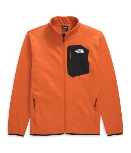 Image of THE NORTH FACE Men's Crest Full Zip Jacket | Water Repellent Fleece Coat, Double Layer Stand Collar & Zip Hand Pockets