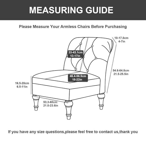 Image of Eco-Ancheng Armless Chair Slipcover Removable Armless Accent Chairs Covers Washable Armless Slipper Chair Slipcover Printed Armless Chair Furniture Protector Covers for Living Dining Room Hotel