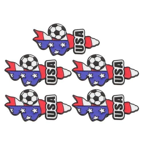 Healeved 5 Unidades Pin de Aleación de Zinc para Fanáticos del Fútbol, Diseño Exclusivo para Evento, Reutilizable y Versátil, Adecuado para Chaquetas y Mochilas en Partidos de Fútbol