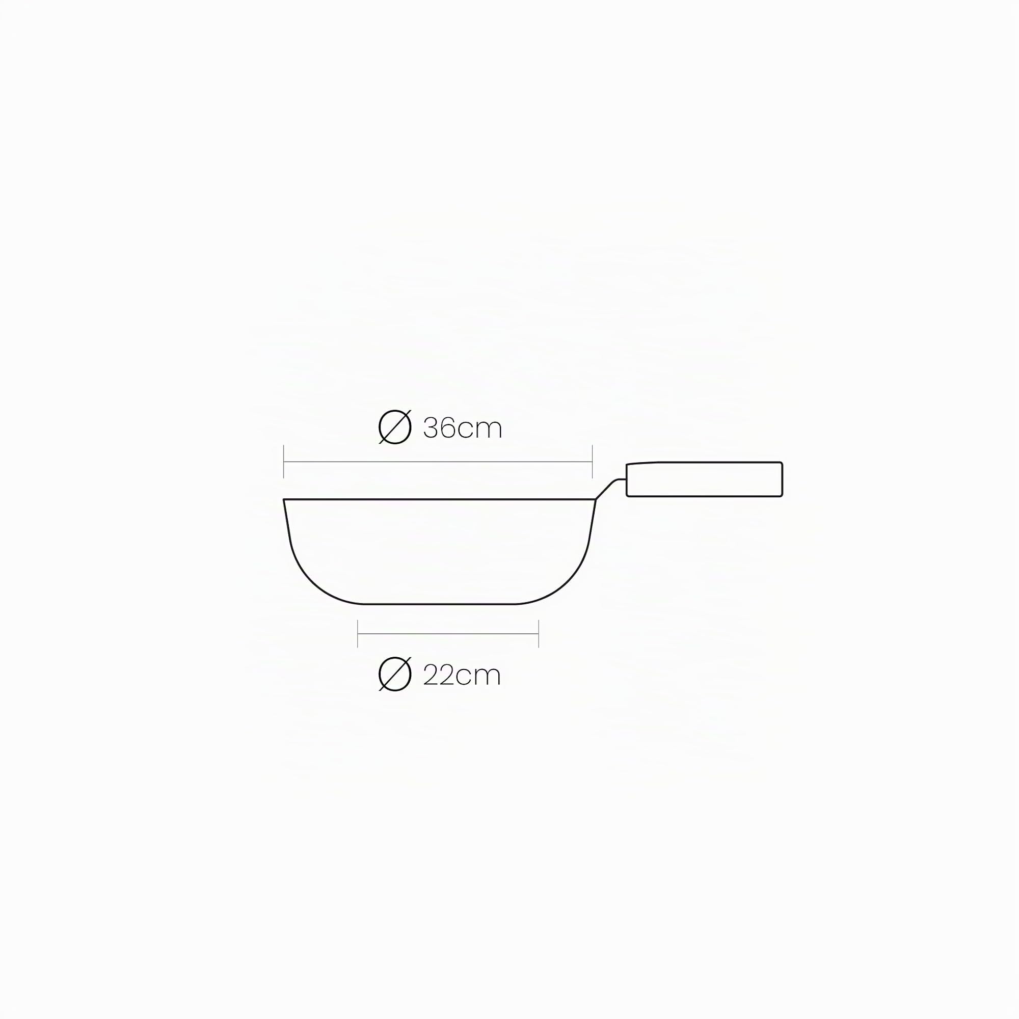 IBILI Padella i-chef, 36 cm, alluminio, antiaderente, adatta all'induzione