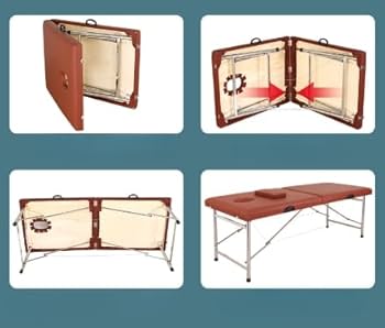 折りたたみ式施術用ベッド オレンジ