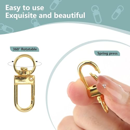 Image of Tia Strap Buckles Metal Clasps Lobster for Handbag, Spring Ring, Purse Dog Hook, Key Chain Swivel Trigger Snap Hook DIY and Purse Making Accessories (Black Push Gate Hook Swivel-Premium-33x10mm, 2)