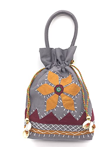 Potli Banjara traditionnel en coton brodé main : sac de soirée ethnique pour femme 1027