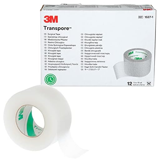 3M™ Transpore™ Surgical Tape 1527-1, 1 inch x 10 yard (2,5cm x 9,1m), 12 rolls/box