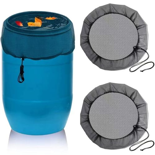 Xrten 2 Pcs Filet pour Citerne de Pluie Anti-Moustique - Protection de Baril Contre Les Feuilles et Les Moustiques